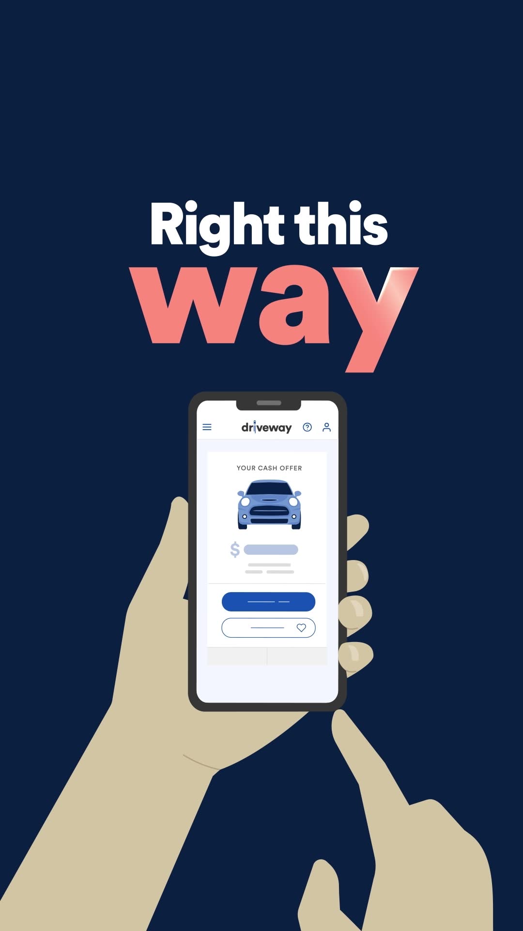 Driveway.com Meta ad: a direct question about what the viewer's car is worth