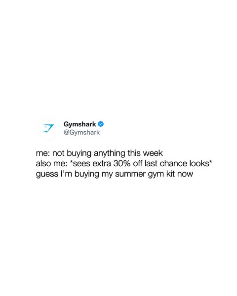 Gymshark meme static ad in the "me vs. also me" format about impulse buying