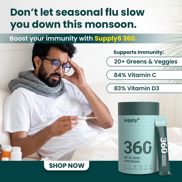 Supply6 Meta ad: 360 all-in-one nutrition with immune support