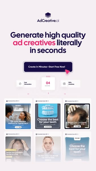 AdCreative.ai Meta ad: generate high quality ad creatives literally in seconds